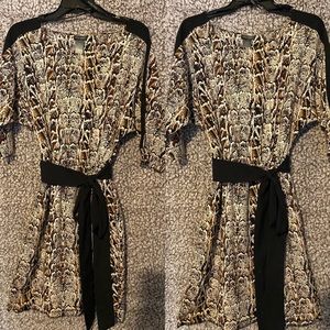 Snake skin print maxi dress